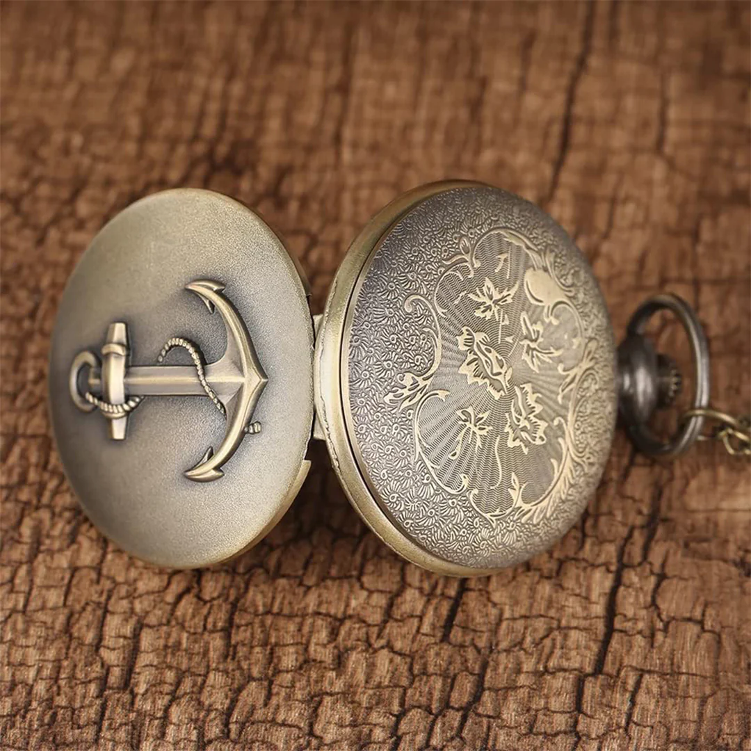 Anchor Antique Pocket Watch Keychain: A Nautical Keepsake - Image 4