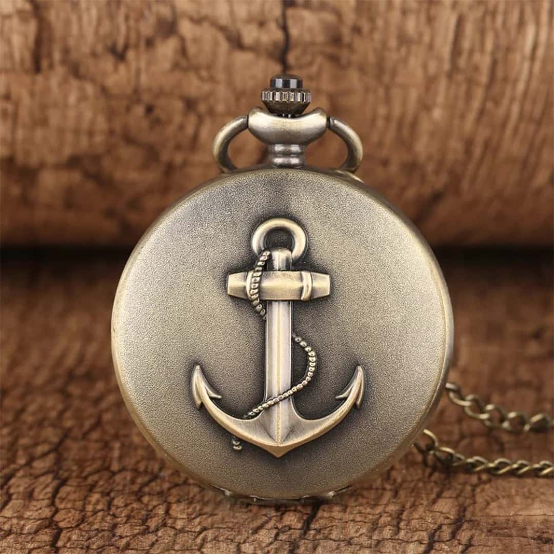 Anchor Antique Pocket Watch Keychain: A Nautical Keepsake - Image 5