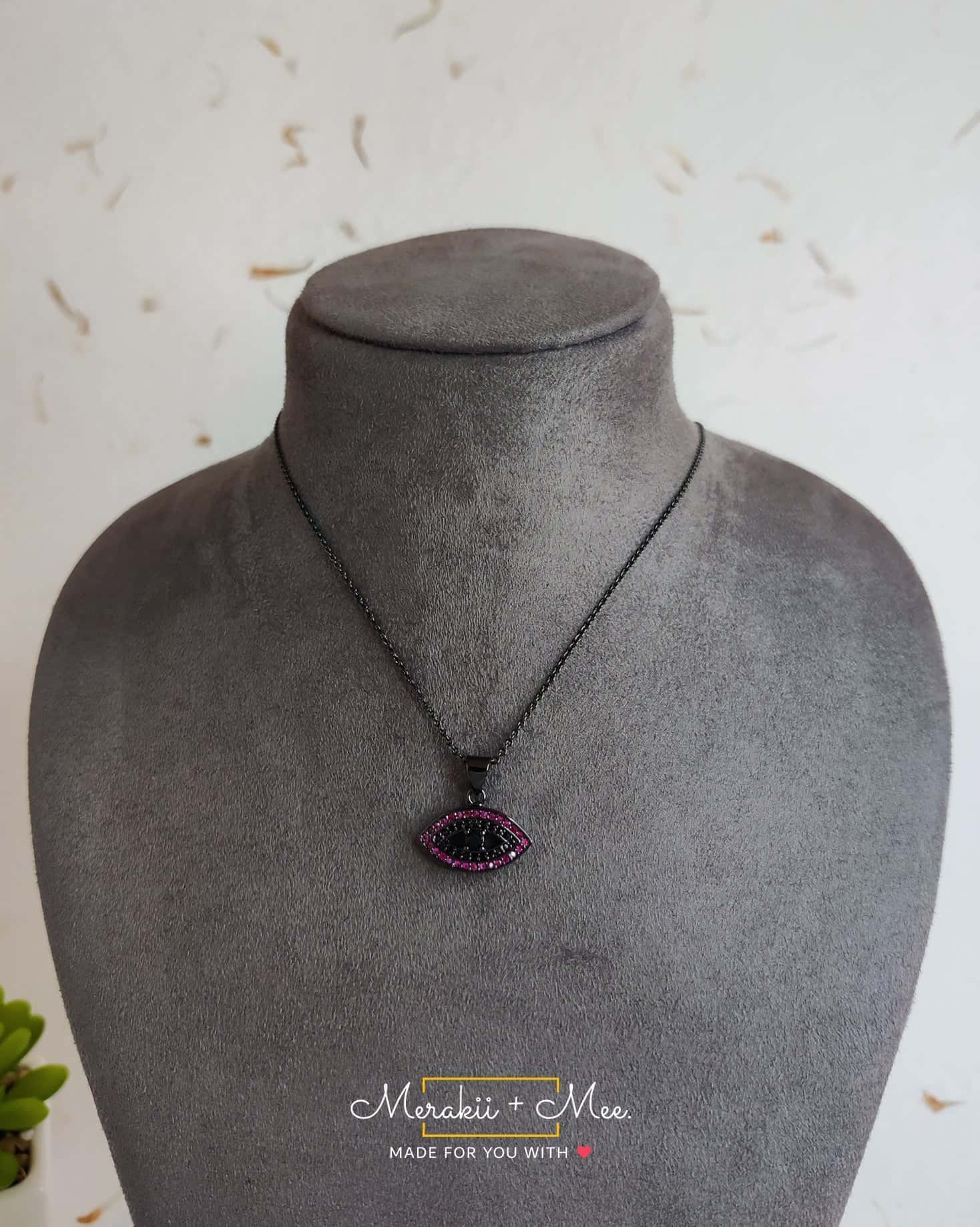 Black Evil Eye Necklace - Image 4