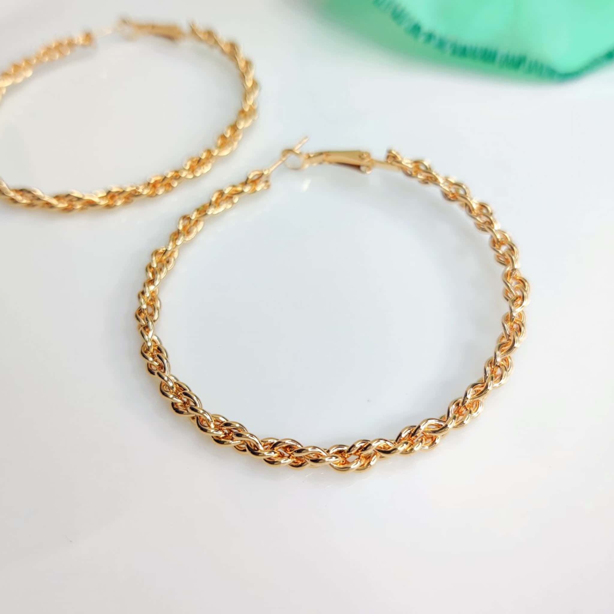 Braided Golden Hoops - Image 3