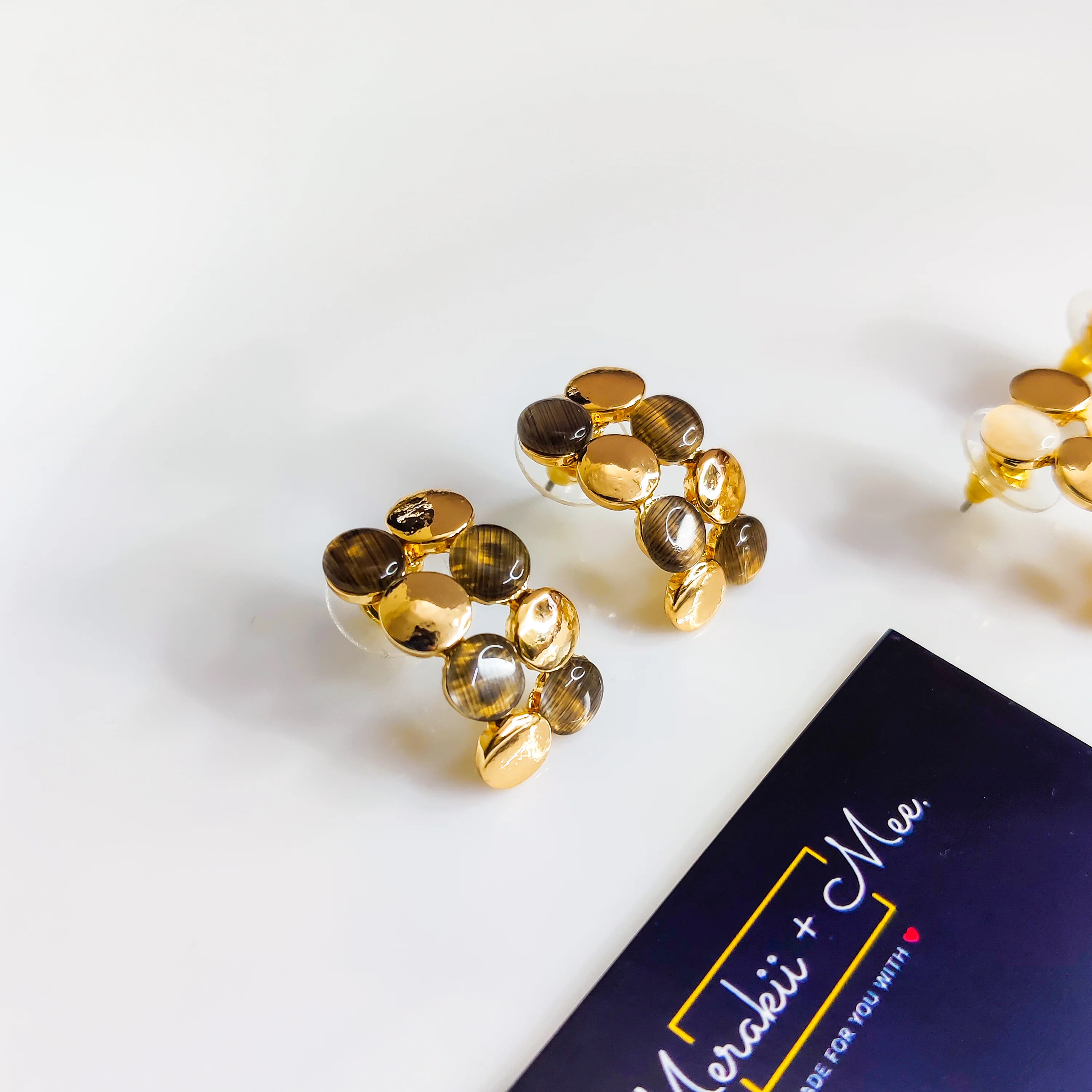 Mud Mist Beads Studs Earrings - Image 3