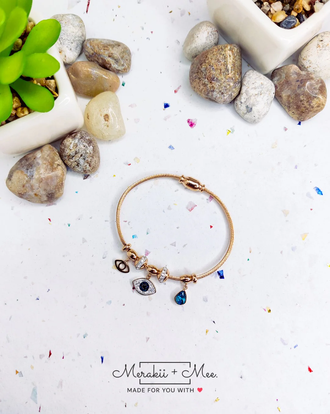 Evil Eye Chain Bracelet/Kada - Image 3