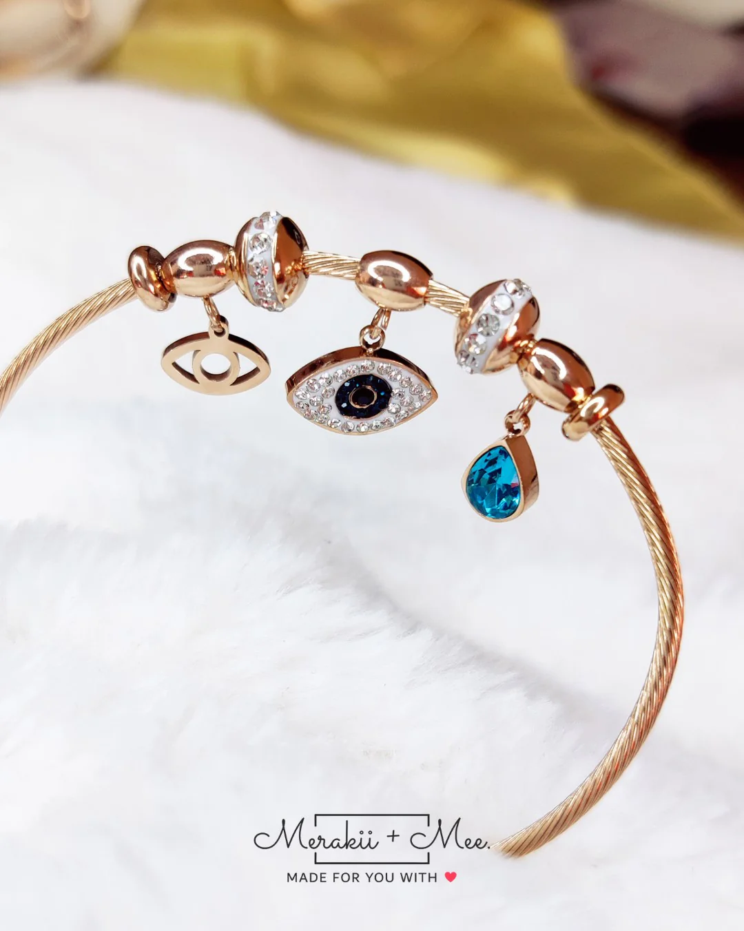 Evil Eye Chain Bracelet/Kada - Image 4