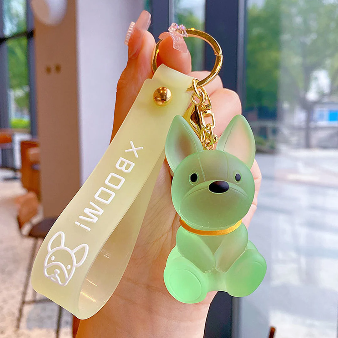 Frosted Resin Cute Dog Keychain - A Loyal Companion with a Stylish Strap - Image 8