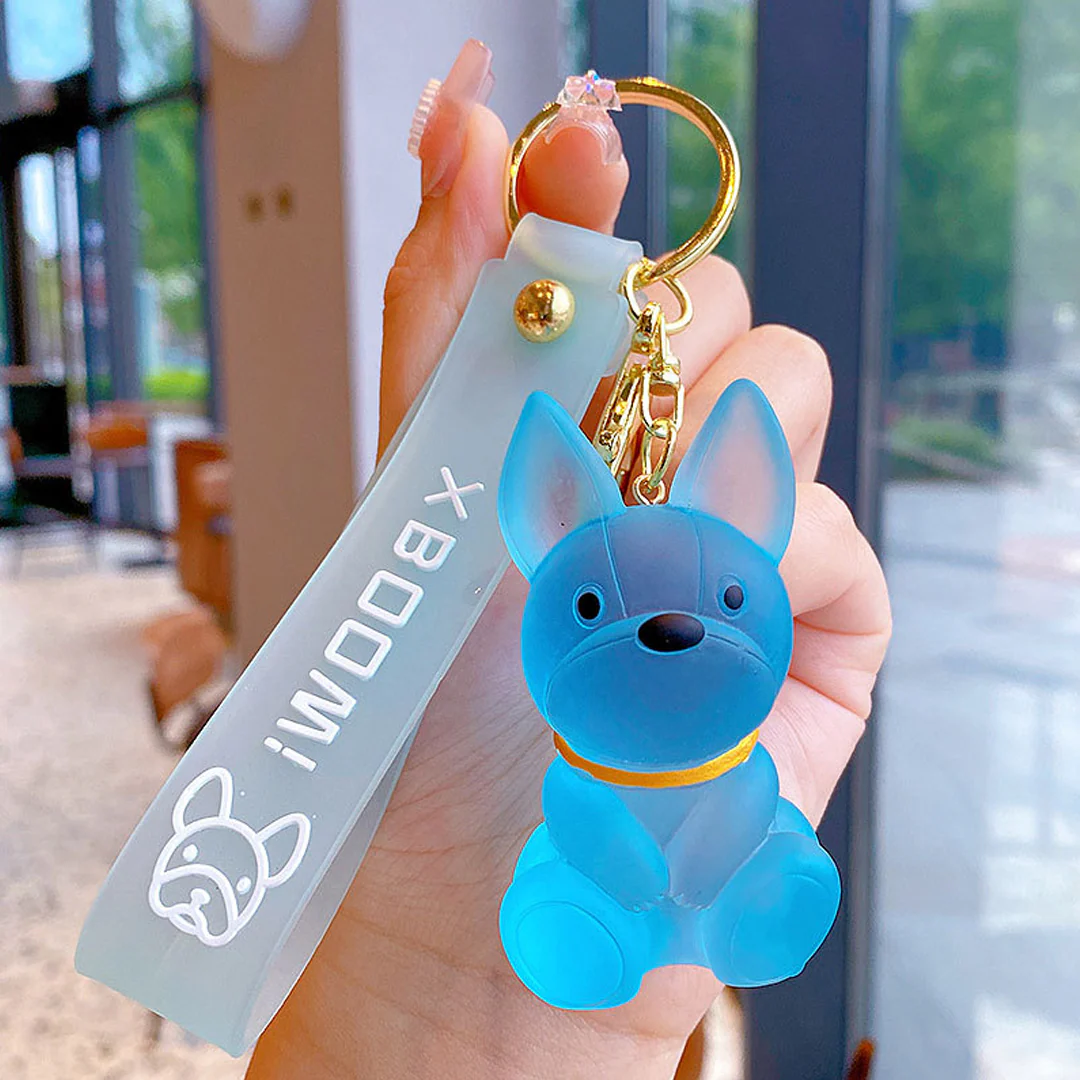 Frosted Resin Cute Dog Keychain - A Loyal Companion with a Stylish Strap - Image 9
