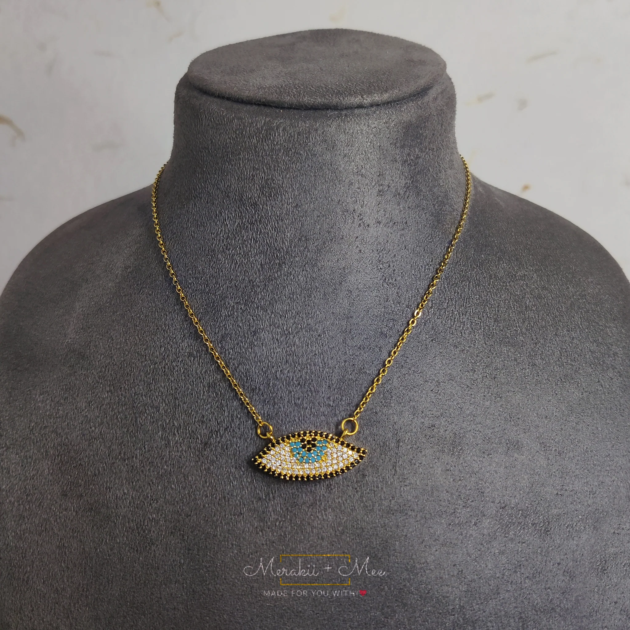 Gazing Evil Eye Necklace - Image 4