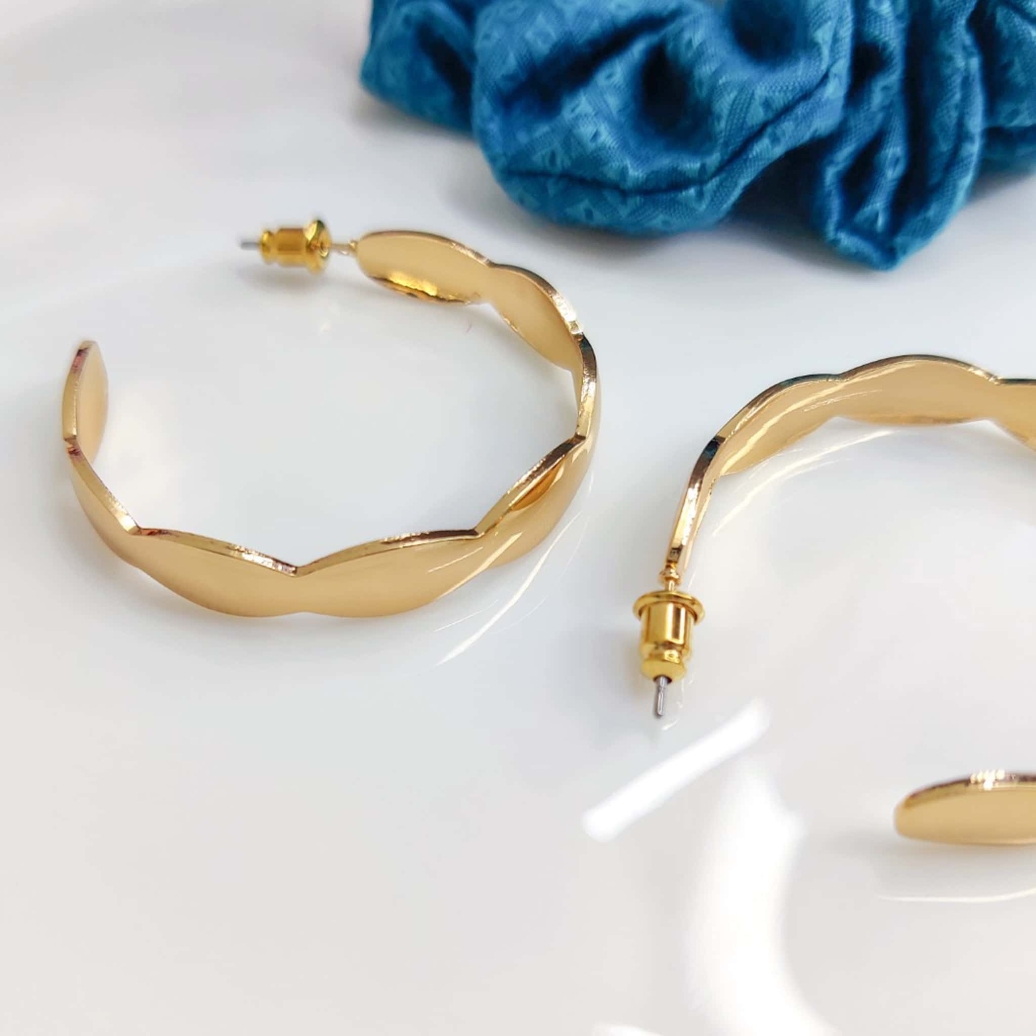 Gloomy Gold Hoops - Image 3