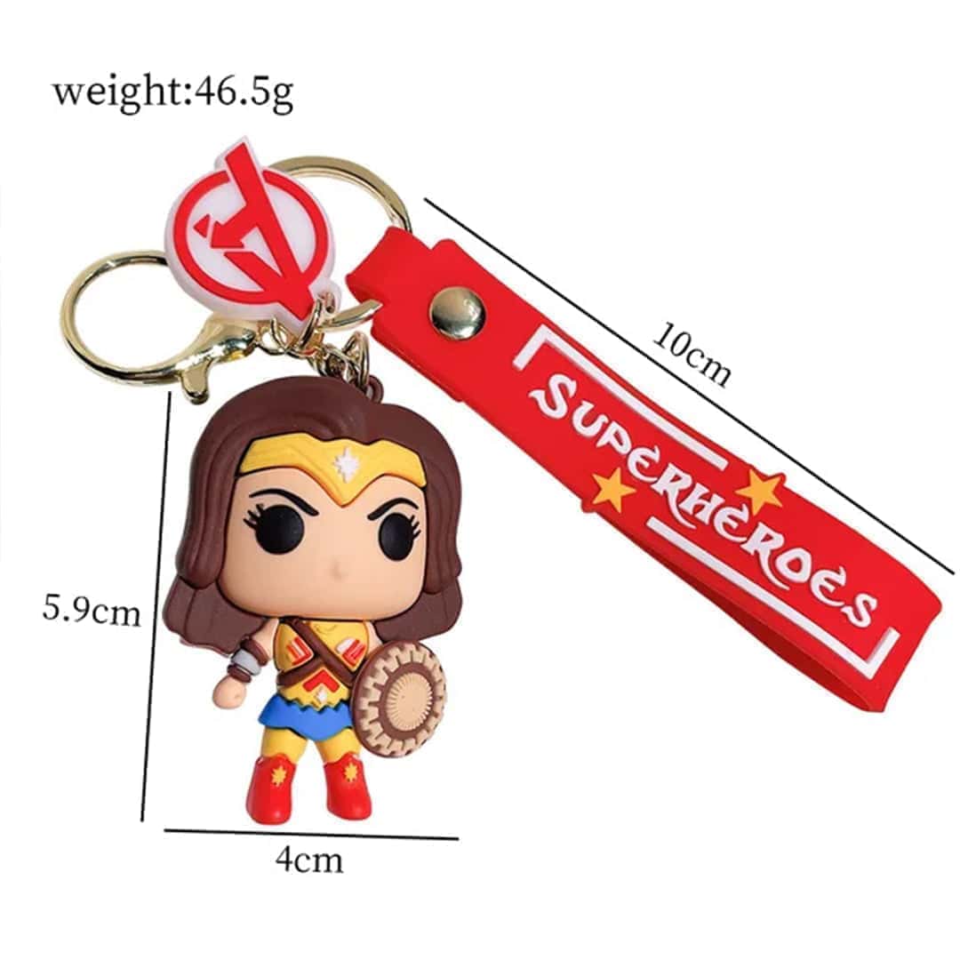 Marvel's and DC Universe 3D Rubber Keychains with Strap - Image 12