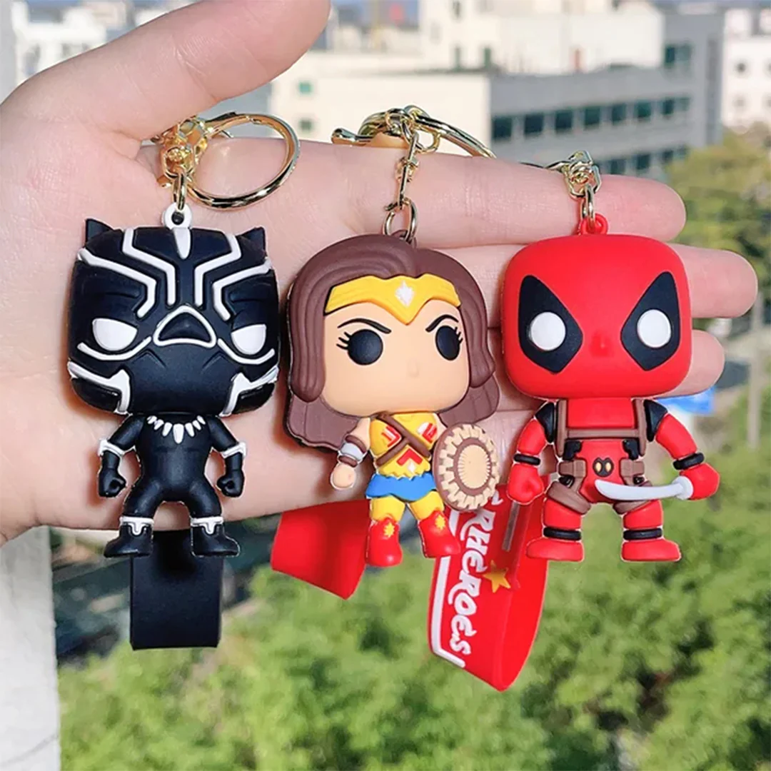 Marvel's and DC Universe 3D Rubber Keychains with Strap - Image 4