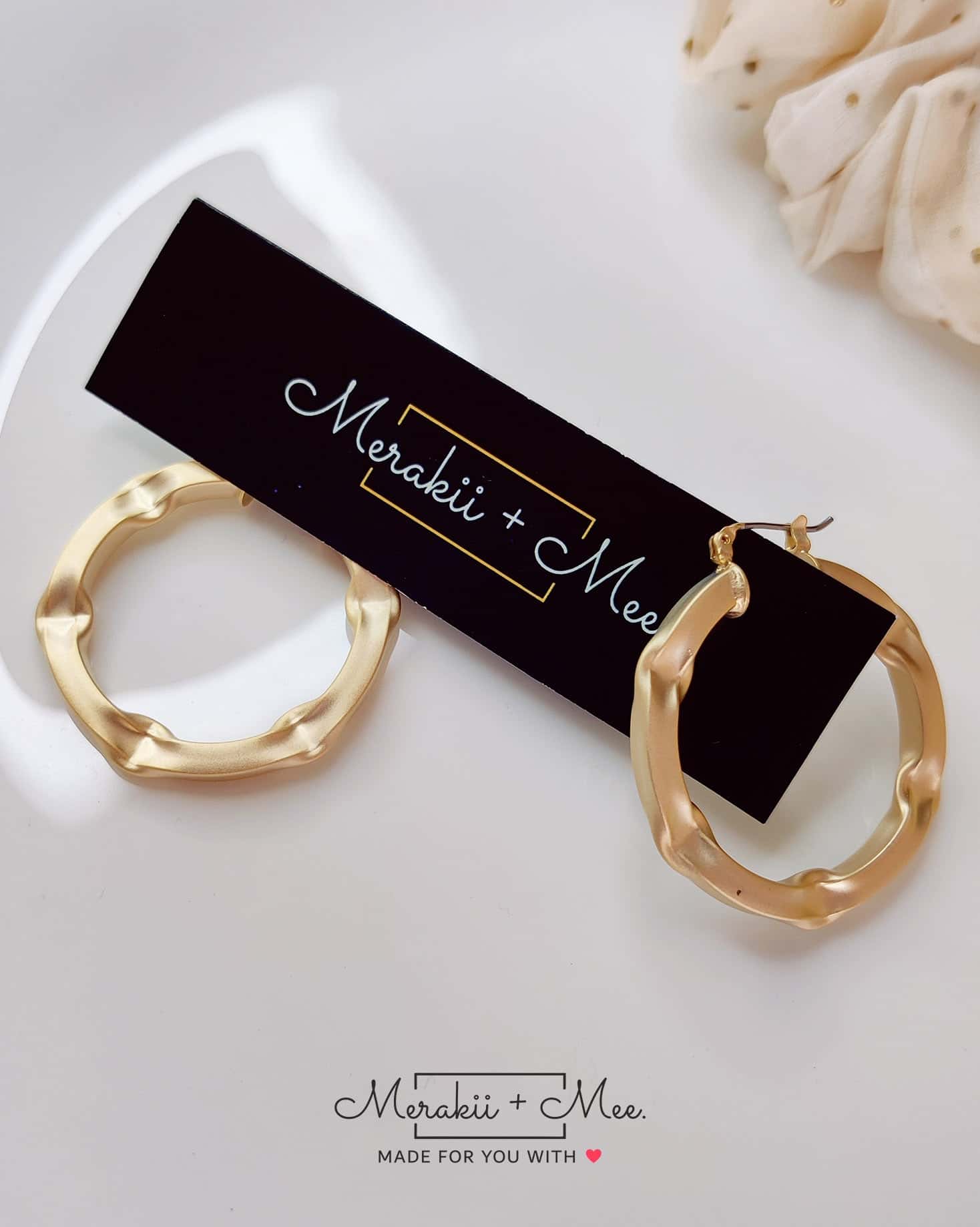 Metallic Gold Hoops - Image 4