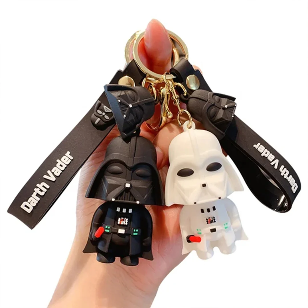 Star Wars Darth Vader and Stormtrooper 3D Rubber Keychain with Bag Strap - Image 4